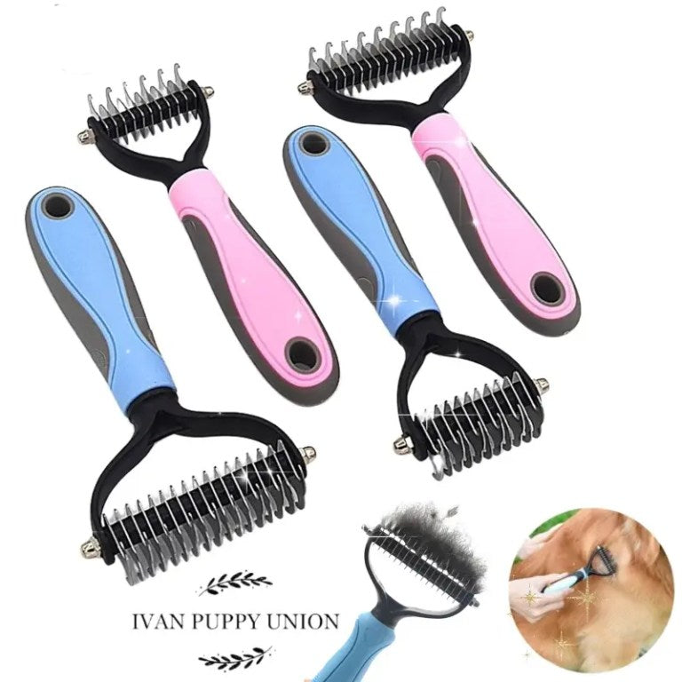 High-quality pet dematting comb with dual heads