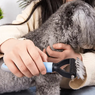 High-quality pet dematting comb with dual heads