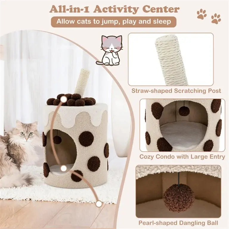 Cozy Cat Cave Condo – A Warm and Comfortable Winter Shelter for Your Feline Friend
