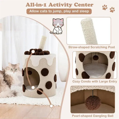 Cozy Cat Cave Condo – A Warm and Comfortable Winter Shelter for Your Feline Friend