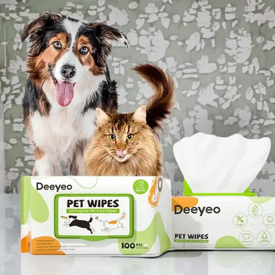 Multipurpose pet wipes for eyes, ears, skin, paws, nails