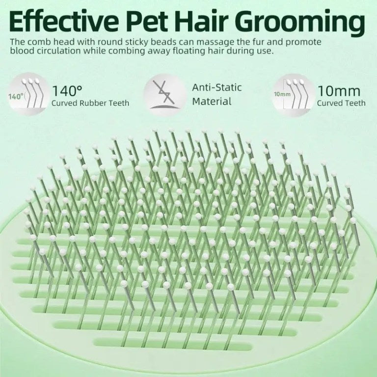 WaggyTech 2-in-1 Cat & Dog Self-Clean Brush with Spray