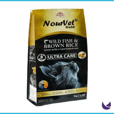 Nourvet Gold Cat Food, Wild Fish & Brown Rice Flavor, 1kg pack