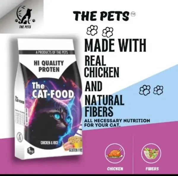 Cat Food 1kg Chicken & Rice Flavor Pack