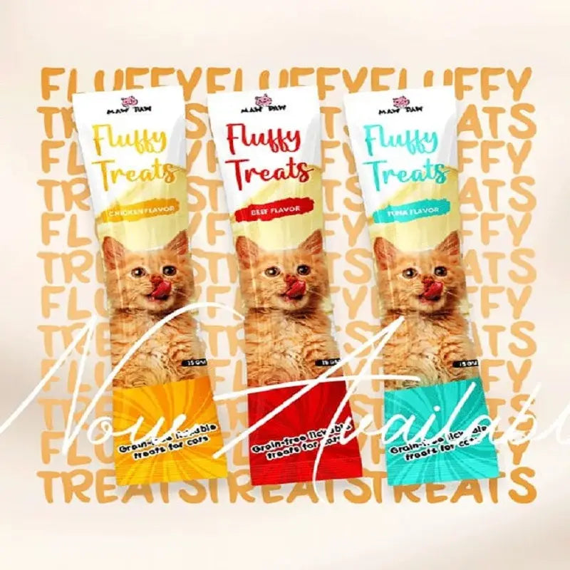 Fluffy Paw Creamy Treats for cats Chicken Beef and Seafood Flavor
