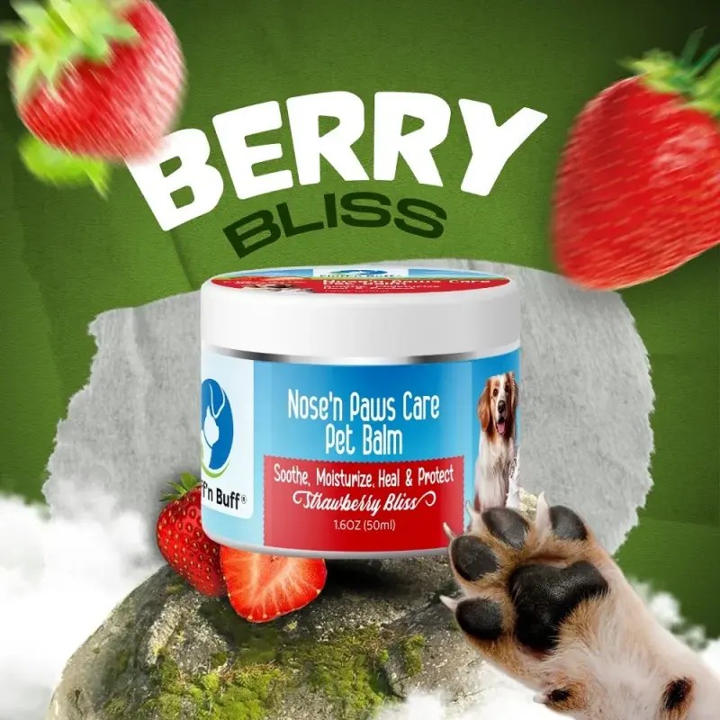 Nose’n Paw Pet Balm to nourish, protect, and heal skin.