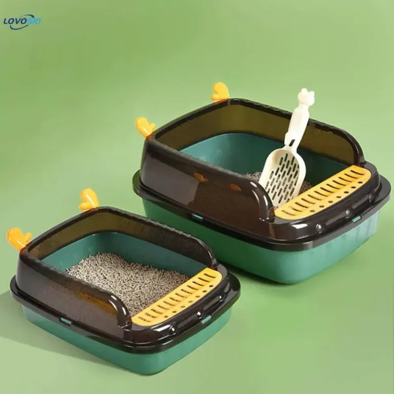 Imported Large Size Litter Tray with Lid Size 19x15x8