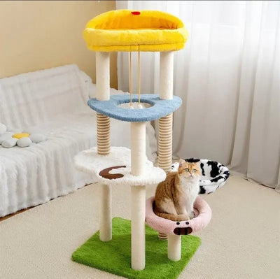 Pet Region's Plush Cat Tree 47.64" Large Scratching Post