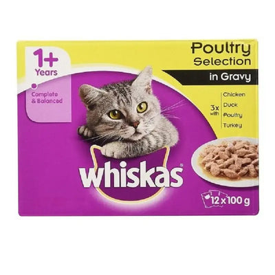 Whiskas Poultry Jelly Selection Cat Food 100g Pouch