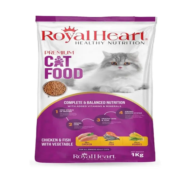 Royal Heart Cat food 1.2kg Chicken Fish and Vegatble Mix Flavor