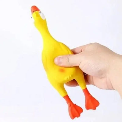 Pet Trust Large Yellow Duck Squeaky Rubber Toy for Pets