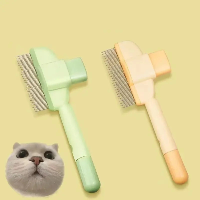 Self-Cleaning Pet Flea Comb – Grooming Brush for Cats & Dogs