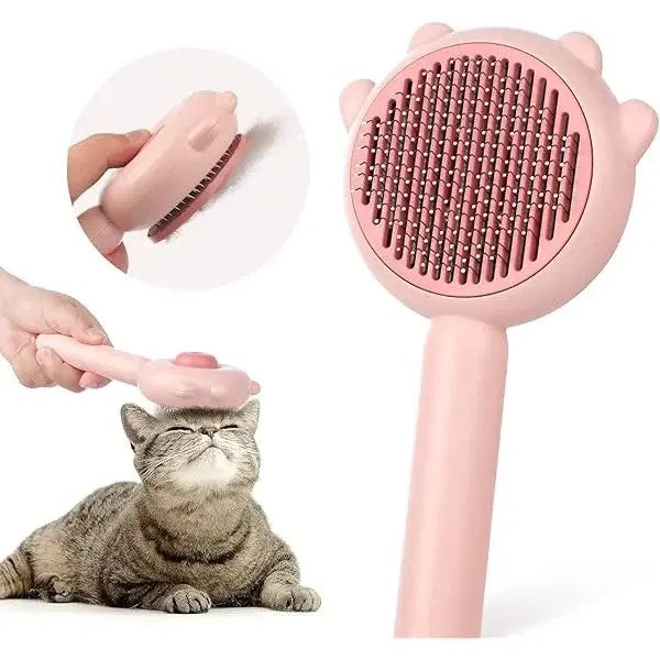 1-Push Pet Brush – Easy Hair Removal for Cats & Dogs