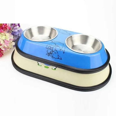 Stainless Steel Double Pet Feeding Bowl