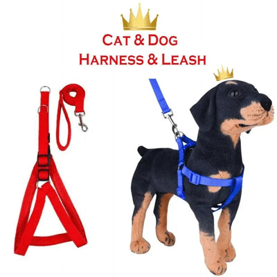imported Dog Body Harness With Leash Small Medium Large