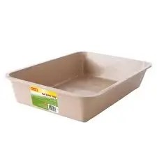 Rectangle Semi-Closed Anti-Splash Cat Litter Box, Standard Size