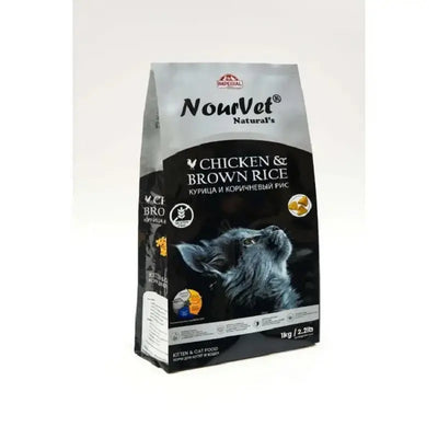Nourvet Cat Food with Chicken and Brown Rice Flavor