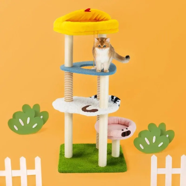 Pet Region's Plush Cat Tree 47.64" Large Scratching Post