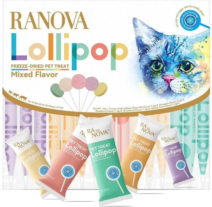 Ranova Freeze-Dried Cat Lollipops – Tasty Treats for Happy Cats Irresistible Natural Snack