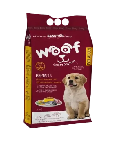 Woof Adult Dog Food 3kg Chicken Flavor