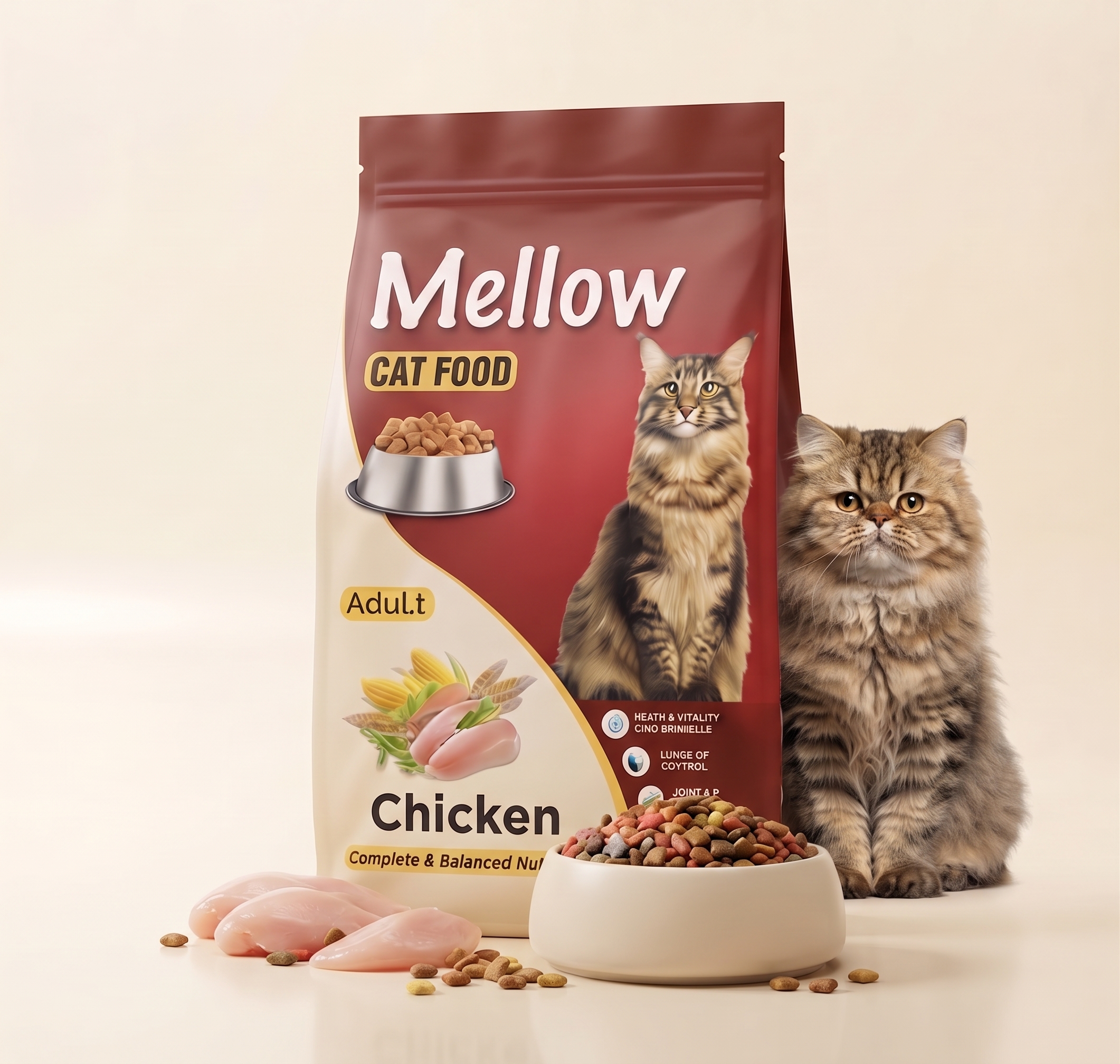 Mellow Chicken Flavor Cat Food 1.2kg