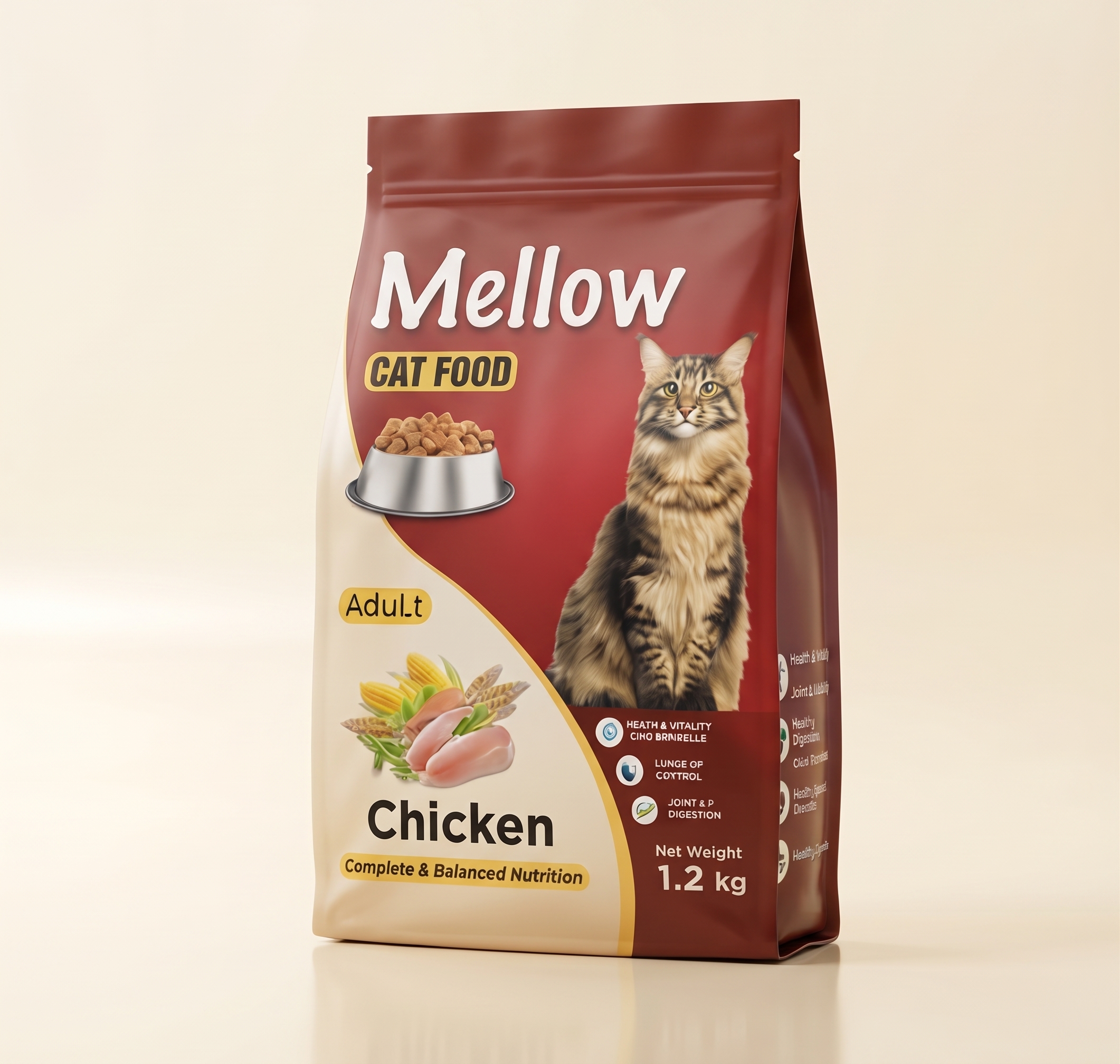 Mellow Chicken Flavor Cat Food 1.2kg