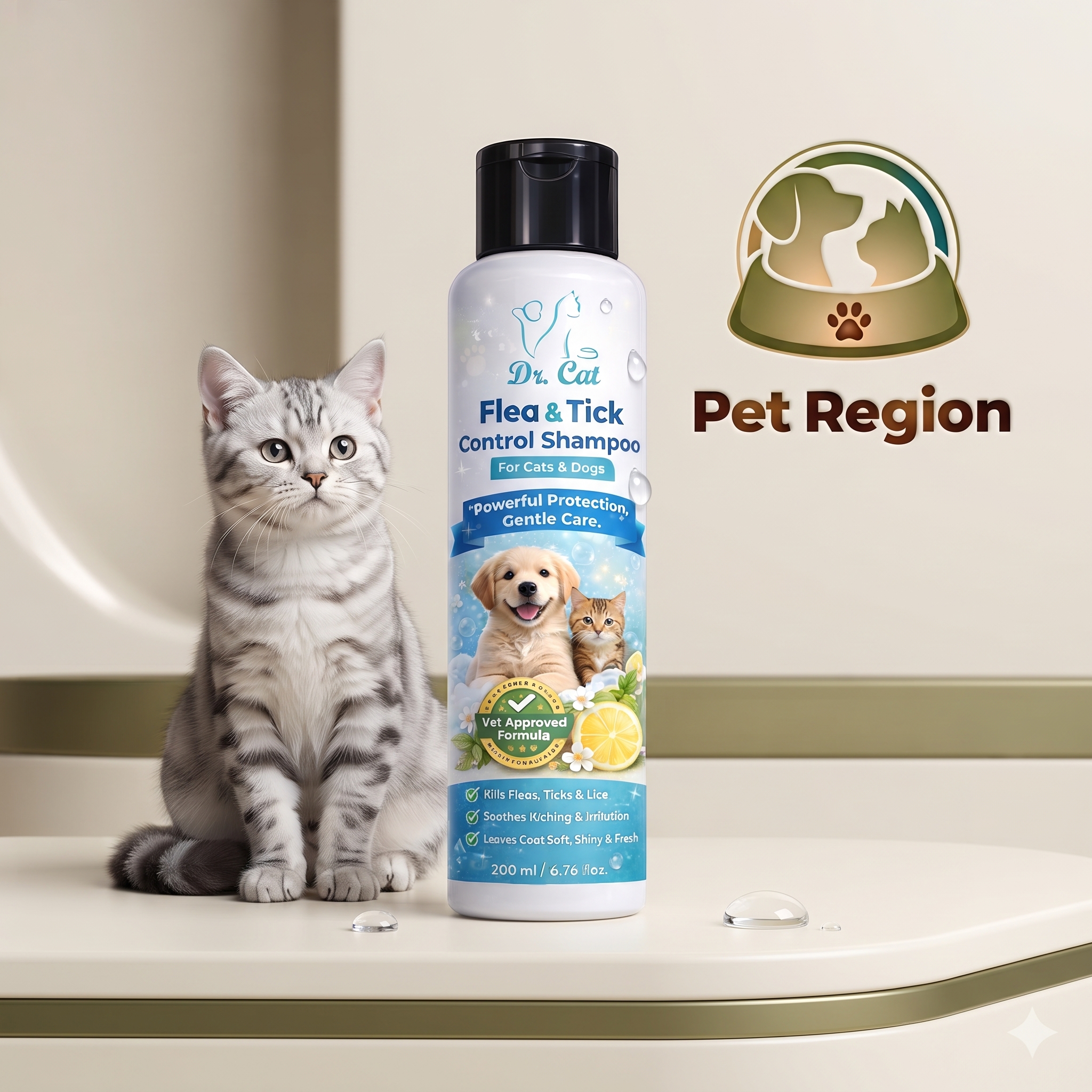 Dr. Cat Flea & Tick Control Shampoo 200ml