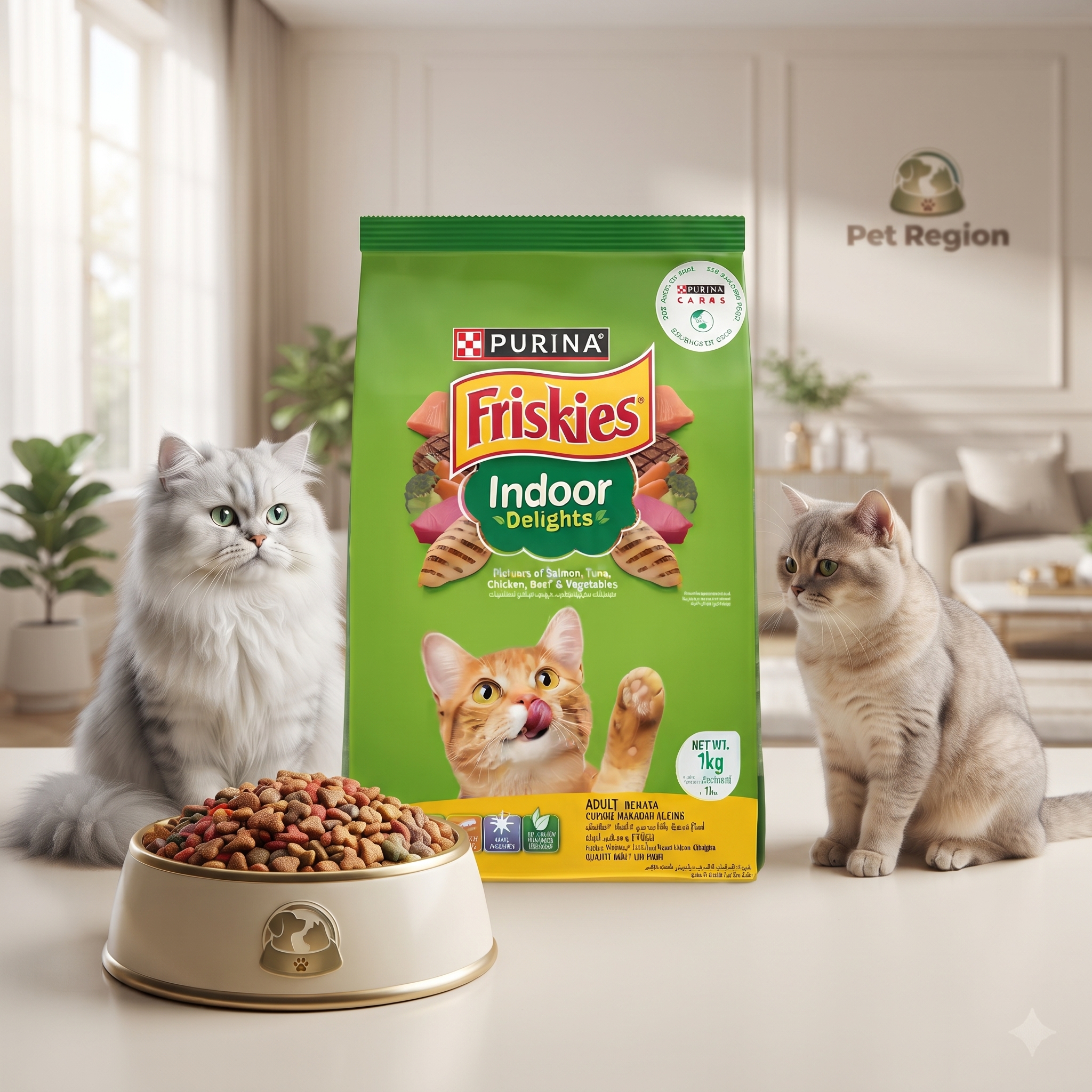 PURINA Friskies Indoor Delights Adult Dry Cat Food 1kg