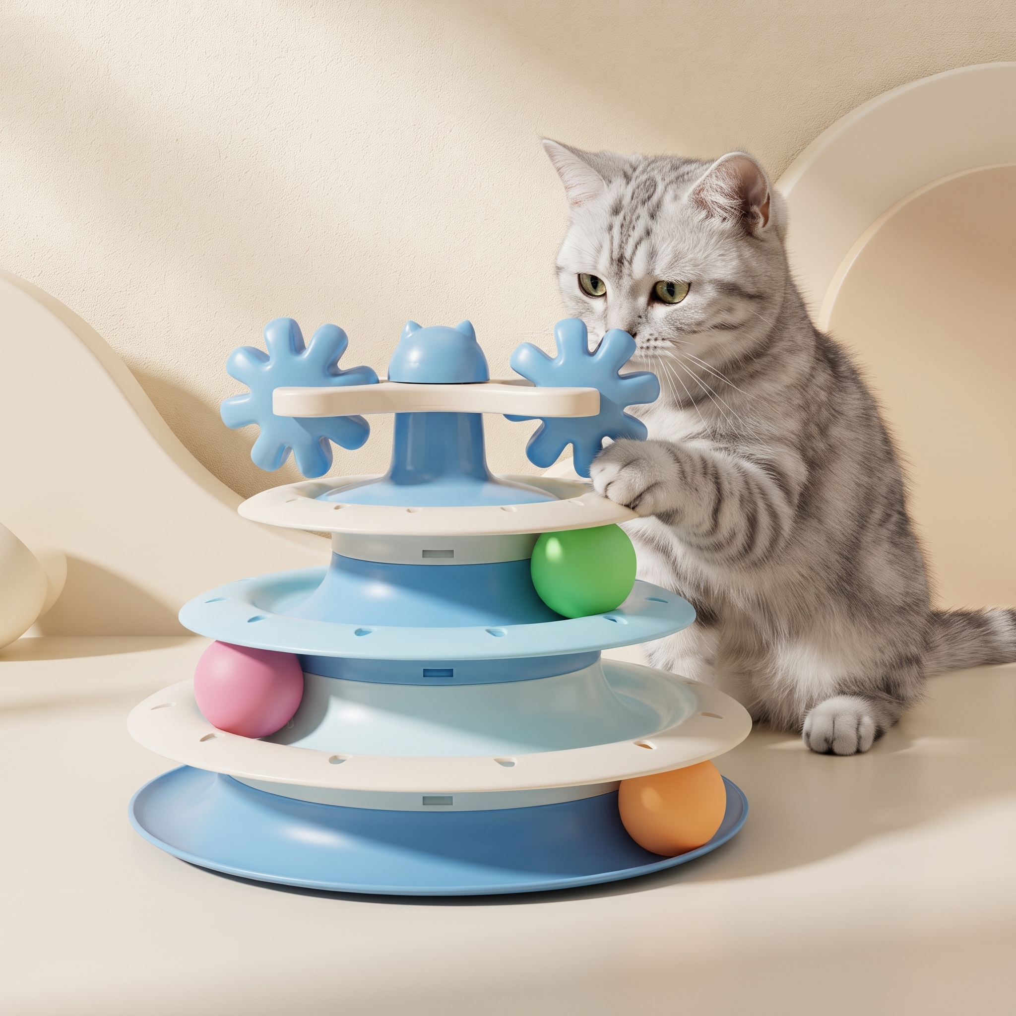 4-Level Cat Tower Roller