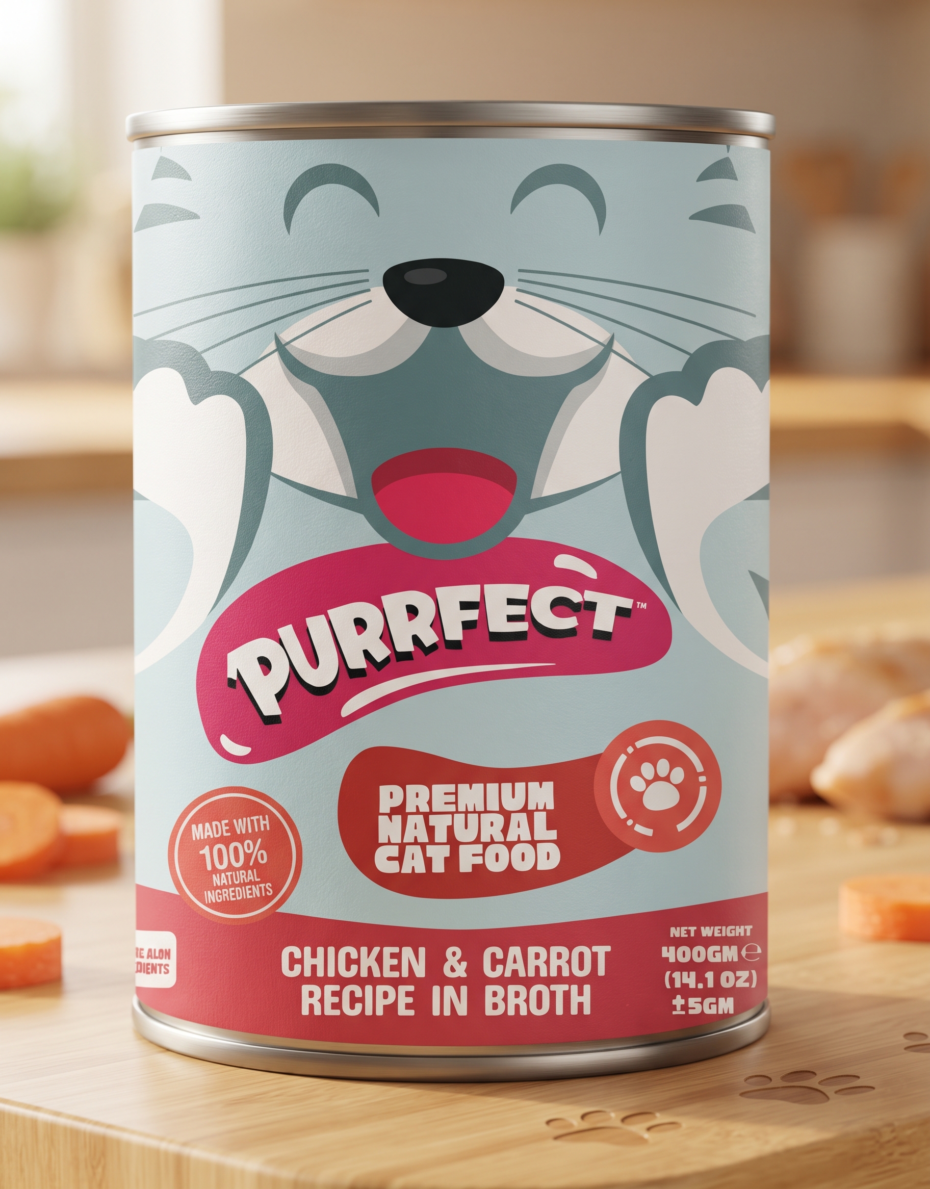 Purrfect Gourmet Wet Cat Food – Chicken & Carrot in Gravy, 400g