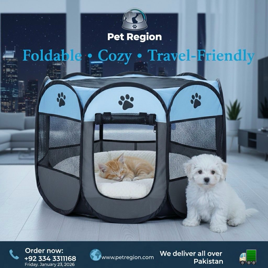 Premium Foldable Pet Kennel – Portable Cozy Tent for Cats & Dogs | Travel, Indoor & Outdoor Use
